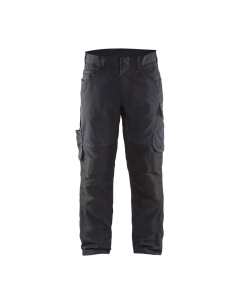 149513309998 PANTALONI SERVICE CON STRETCH NERO/GRIGIO SCURO