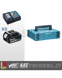 ENERGY KIT 18V 5,0 Ah COMPOSTO DA: VALIGETTA MAKPAC + 2 BATTERIE BL1850B + DC18RC cod. 197624-2