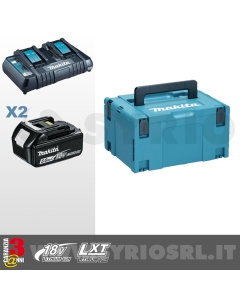 ENERGY KIT 18V 5,0 Ah COMPOSTO DA: VALIGETTA MAKPAC + 2 BATTERIE BL1850B + DC18RD cod. 197629-2