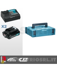 ENERGY KIT 12V Max 2,0 Ah COMPOSTO DA: VALIGETTA MAKPAC + 2 BATTERIE BL1021B + DC10SB cod. 197658-5