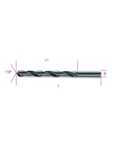 410 PUNTA ELICOIDALE CILINDRICA SERIE CORTA, IN ACCIAIO HSS  DIAMETRO 1.25 mm, LUNGHEZZA UTILE 16 mm LUNGHEZZA 38 mm