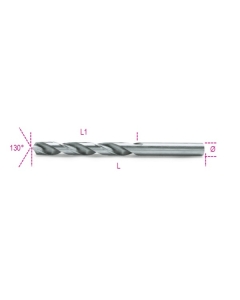 412 PUNTA ELICOIDALE CILINDRICA SERIE CORTA, HSS RETTIFICATA DIAMETRO 0.5 mm, LUNGHEZZA UTILE 6 mm LUNGHEZZA 22 mm