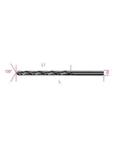 412L PUNTA ELICOIDALE CILINDRICA SERIE LUNGA HSS RETTIFICATA DIAMETRO 10 mm, LUNGHEZZA UTILE 121 mm LUNGHEZZA  184 mm