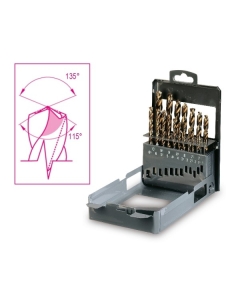 416/SP19 SERIE DI 19 PUNTE IN HSS CON AFFILATURA SPECIALE IN CASSETTA DI PLASTICA cod. 004160419