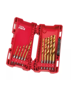 SET DI 10 PUNTE METALLO HSS-G TITANIO SHOCKWAVE cod. 48894759