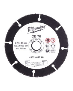 CB 76 / 10 DISCO CON RIPORTO IN CARBURO - MULTIMATERIALE DIAMETRO 76 mm  cod. 4932464716