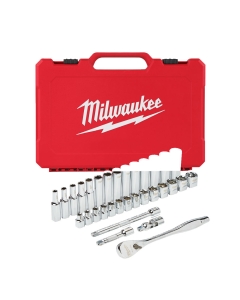 SET METRICO DI CRICCHETTO E 32 BUSSOLE DA 3/8 cod. 4932464945