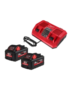 M18 HNRGO4-802 ENERGY KIT 18V COMPOSTO DA: 2 BATTERIE 18V 8 Ah + CARICABATTERIE DOPPIO DFC cod. 4932492936