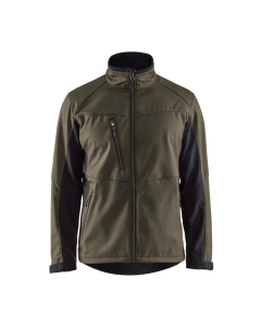 495025164599 GIACCA SOFTSHELL VERDE OLIVA SCURO/NERO