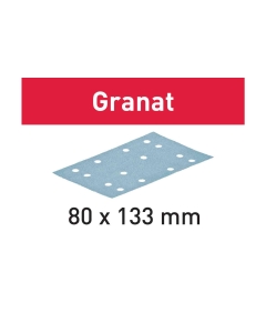 CARTA ABRASIVA GRANAT 80 mm x 133 mm