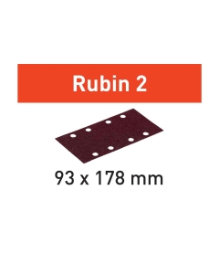 FOGLI ABRASIVI RUBIN 2 93 mm x 178 mm PER MATERIALI IN LEGNO