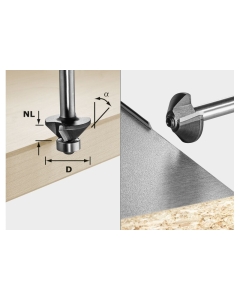 S8 HW 30° D25-KL OFK FRESA PER SMUSSI per OF 1010, OF 1010 R, OFK 700, MFK 70 cod. 499800