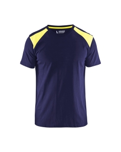 BLAKLADER T-SHIRT 33791042 COLORE BLU SCURO/GIALLO