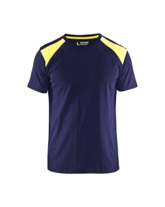 BLAKLADER T-SHIRT 33791042 COLORE BLU SCURO/GIALLO