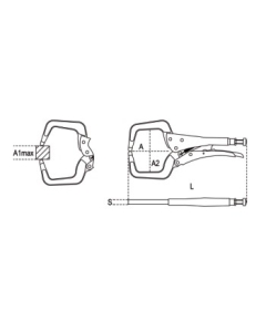 1062 PINZE REGOLABILI AUTOBLOCCANTI GANASCE A COLLO DI CIGNO