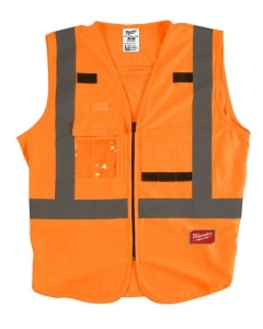 HIGH-VISIBILITY VEST GILET AD ALTA VISIBILITÀ ARANCIO 10 SCOMPARTI