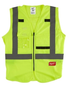 HIGH-VISIBILITY VEST GILET AD ALTA VISIBILITÀ GIALLO 10 SCOMPARTI