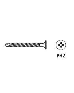 20 VITI TIPO C PH2 A NASTRO FOSFORIZZATE CON PUNTA AUTOPERFORANTE PER CARTONGESSO 3,5X35 mm cod. F-31195