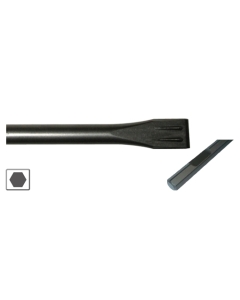 SCALPELLO LARGO 29X400 mm ATTACCO ESAGONALE 28 mm cod. P-05723