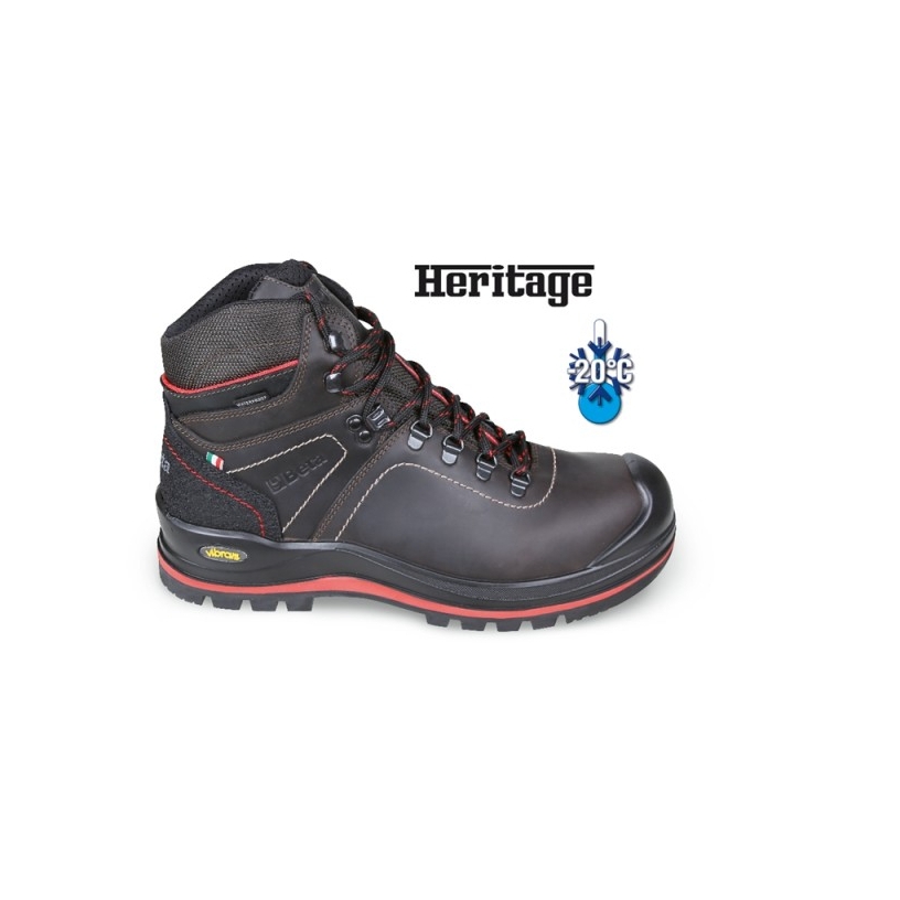 40 7294HMC BETA SCARPE ANTINFORTUNISTICHE ALTE IN PELLE PIENO FIORE IN