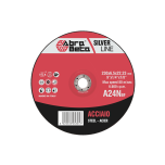A24N DISCHI DA SBAVO CENTRO DEPRESSO PER ACCIAIO DIAMETRO 180 mm SPESSORE 4,5 mm FORO 22,23 mm cod. 000070184