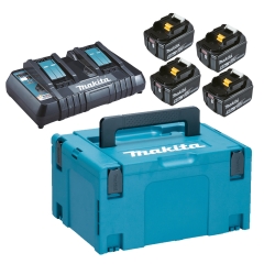 ENERGY KIT 18V 5,0 Ah COMPOSTO DA: VALIGETTA MAKPAC + 4 BATTERIE BL1850B + CARICABATTERIE DC18RD cod. 197626-8