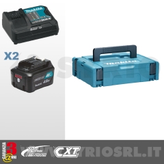 ENERGY KIT 12V Max 4,0 Ah COMPOSTO DA: VALIGETTA MAKPAC + 2 BATTERIE BL1041B + DC10SB cod. 197641-2