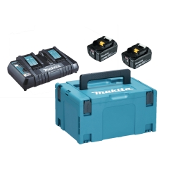 KIT ENERGY 18V 6,0 Ah COMPOSTO DA: VALIGETTA MAKPAC + 2 BATTERIE BL1860B + DC18RD cod. 198077-8