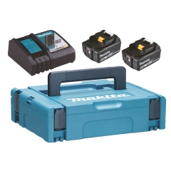 ENERGY KIT 18V 6,0 Ah COMPOSTO DA: VALIGETTA MAKPAC + 2 BATTERIE BL1860B + DC18RC cod. 198116-4