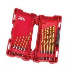 SET DI 10 PUNTE METALLO HSS-G TITANIO SHOCKWAVE cod. 48894759