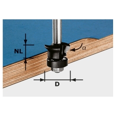 HW S8 D24/0° +45° FRESA PER SMUSSARE A FILO cod. 491026