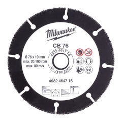 CB 76 / 10 DISCO CON RIPORTO IN CARBURO - MULTIMATERIALE DIAMETRO 76 mm  cod. 4932464716