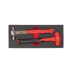 BALL PEEN AND DEAD BLOW HAmmER SET FOAM INSERT - 2 PCS SET DI MARTELLI IN MODULO MORBIDO cod. 4932493254