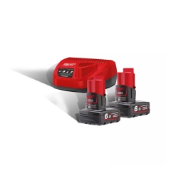 M12 NRG-602 ENERGY KIT 12V 6,0 AH COMPOSTO DA: 2 BATTERIE M12 6AH + CARICABATTERIE cod. 4933451903