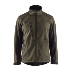 495025164599 GIACCA SOFTSHELL VERDE OLIVA SCURO/NERO