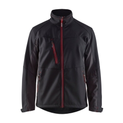 BLAKLADER GIACCA SOFTSHELL 49502516 COLORE NERO/ROSSO