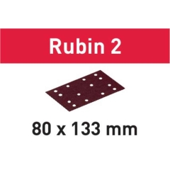 FOGLI ABRASIVI RUBIN 2 DIMENSIONI 80 mm x133 mm PER MATERIALI IN LEGNO