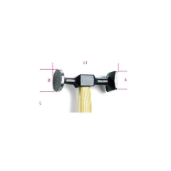 1357Z/45 MARTELLI CON TESTE PIANE TONDA ZIGRINATA E QUADRA LISCIA cod. 013570045