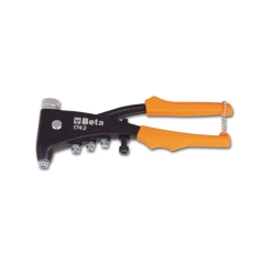 1742 RIVETTATRICE PER INSERTI FILETTATI CON 4 TESTINE INTERCAMBIABILI E 4 PERNI ( 1X M3 M4 M5 M6) 250 mm cod. 017420001