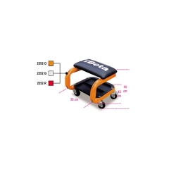 2252 G - SEGGIOLINO CON ROTELLE STRUTTURA GRIGIA cod. 022520002