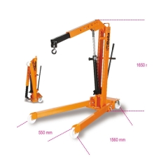 3025 GRU IDRAULICA PIEGHEVOLE CON POMPA A DOPPIO EFFETTO L: 500 mm L: 1560 mm H: 1650 mm cod. 030250001