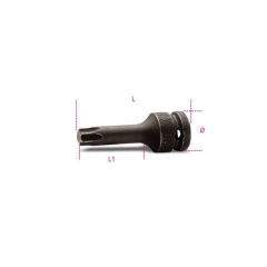 720TX CHIAVI A BUSSOLA MASCHIO PER VITI CON IMPRONTA TORX ATTACCO QUADRO FEMMINA 1/2''