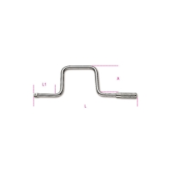 910/46 QUADRO MASCHIO 3/8'' CON MANOVELLA E IMPUGNATURA IN METALLO 315 mm cod. 009100862