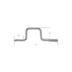 910/46 QUADRO MASCHIO 3/8'' CON MANOVELLA E IMPUGNATURA IN METALLO 315 mm cod. 009100862