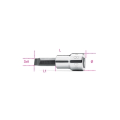 910LP CHIAVE A BUSSOLA A GIRAVITE PER VITI CON INTAGLIO CON ATTACCO QUADRO 3/8''