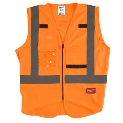 HIGH-VISIBILITY VEST GILET AD ALTA VISIBILITÀ ARANCIO 10 SCOMPARTI