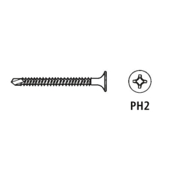 20 VITI TIPO C PH2 A NASTRO FOSFORIZZATE CON PUNTA AUTOPERFORANTE PER CARTONGESSO 3,5X35 mm cod. F-31195